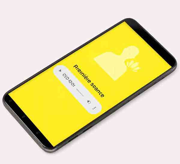 Smartphone affichant le mode d'emploi des séances audio guidées du livre Autorise-toi.